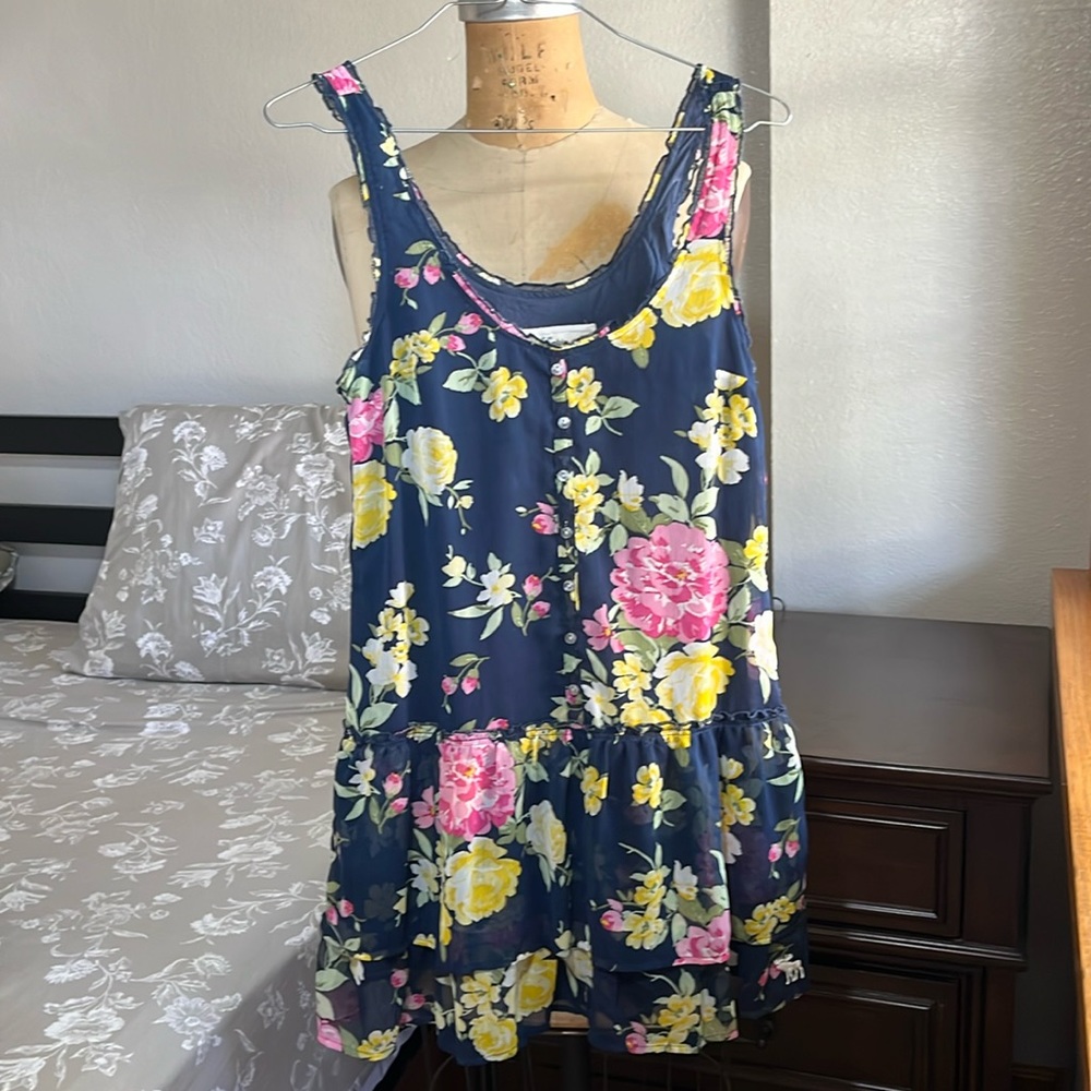 Blue floral dress